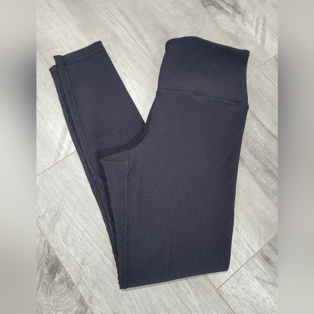 Athleta Black Ribbed Leggings
